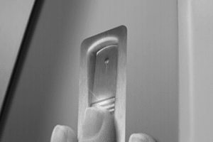 Biometric fingerprint reader for secret door access control