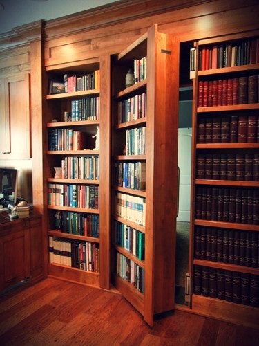 library bookshelf