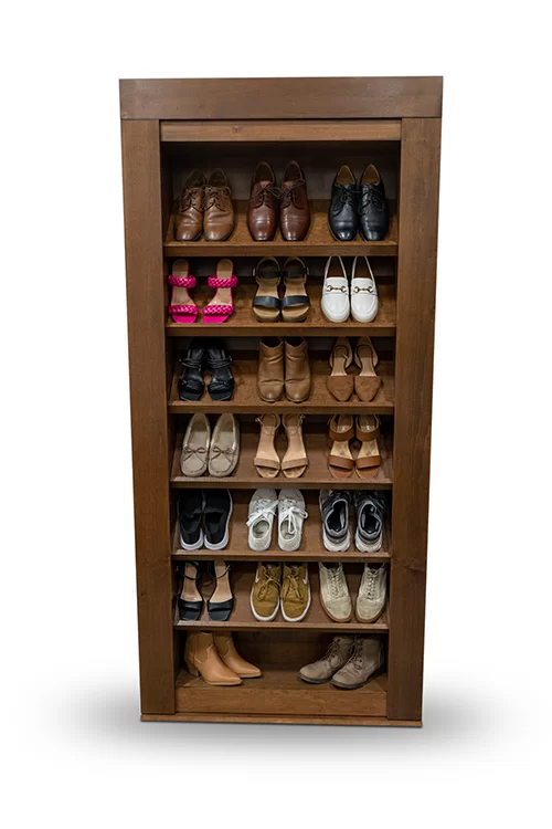 shoe rack hidden door